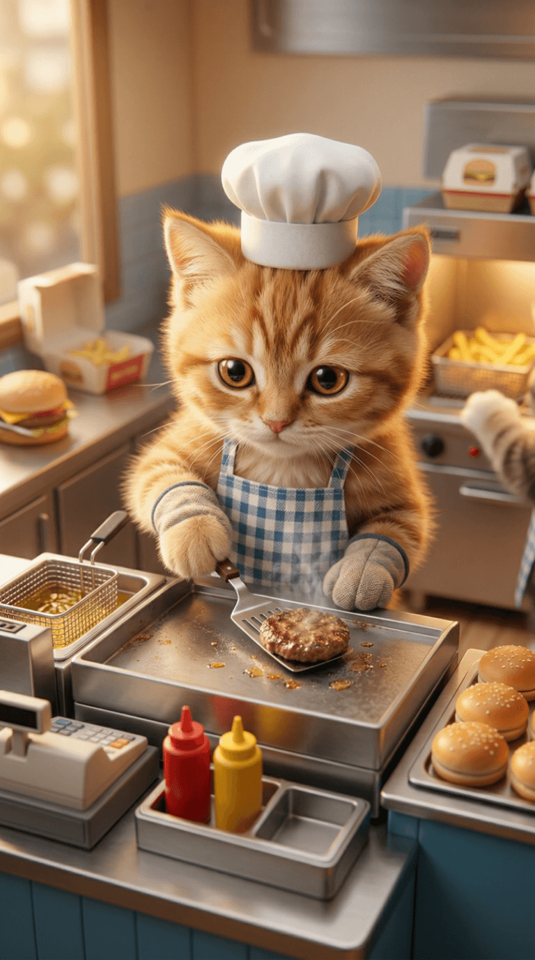 AI animation: Kittens kitchen